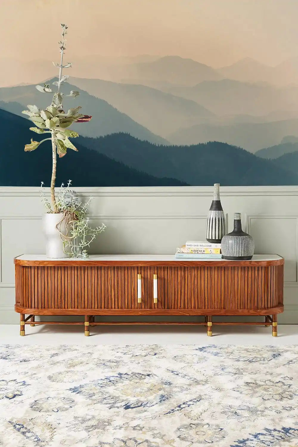 Papier Peint Mural Montagnes Ombres Continues - Le meilleur Papier peint panoramique Sur mesure