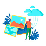 Papier peint panoramique Nuage Digital pour intérieur moderne - Vignette | Mr Papier Peint