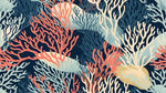 Papier peint mural corail minimaliste aux nuances bleu et rose - Vignette | Mr Papier Peint