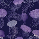 Méduses envoûtantes sur fond noir mystique l’univers fascinant mural - Vignette | Mr Papier Peint