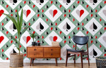 Papier peint motif poker rhombique élégance et jeu réunis - Vignette | Mr Papier Peint