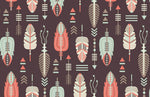 Papier peint mural plumes géométriques pour une élégance moderne - Vignette | Mr Papier Peint
