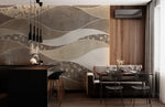 Papier peint mural motifs floraux ondulés pour une oasis contemporaine - Vignette | Mr Papier Peint