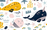 Papier peint mural animaux mignons pour une chambre océan féerique - Vignette | Mr Papier Peint