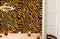 Papier peint mural Art Fourrure de Tigre avec motif rayures orange et noir, peinture murale artistique