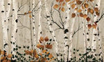 Papier peint panoramique bouleau pour une décoration personnalisée automnale - Vignette | Mr Papier Peint