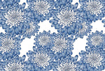 Élégance Florale avec Mural Chrysanthème Bleu dans un Bureau Moderne - Vignette | Mr Papier Peint