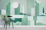 Papier peint mural Cool Geometric III peinture murale géométrique moderne - Vignette | Mr Papier Peint