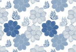 Papier peint mural Daisy floraison et papillons pour un havre de paix - Vignette | Mr Papier Peint