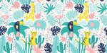 Papier peint mural d’animaux colorés pour une oasis vibrante - Vignette | Mr Papier Peint