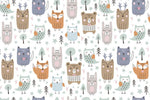Papier peint mural d’animaux dessin animé pour chambre enchantée - Vignette | Mr Papier Peint