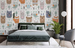 Papier peint mural d’animaux dessin animé pour chambre enchantée - Vignette | Mr Papier Peint