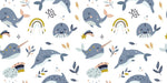 Mural Dauphin Heureux Rêve Océanique en Papier Peint Mural - Vignette | Mr Papier Peint