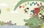 Papier peint mural enfant Ville féerique et animal rêveur vintage - Vignette | Mr Papier Peint