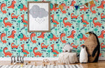 Papier peint mural dinosaures éveil préhistorique pour chambre d’enfant - Vignette | Mr Papier Peint