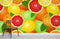Papier peint mural de citrons colorés, motif vibrant et rafraîchissant pour mur