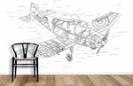 Papier peint mural envol créatif pour passionnés d’aviation - Vignette | Mr Papier Peint