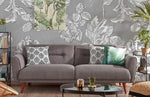 Papier peint mural fleurs grises élégance et poésie murale - Vignette | Mr Papier Peint