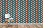 Papier peint mural fleurs hexagonales éclat d’art pour vos murs - Vignette | Mr Papier Peint
