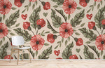 Papier peint mural Fleurs de Trompette éclat de couleur et d’art - Vignette | Mr Papier Peint