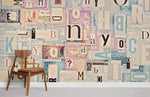 Papier peint mural lettres élégantes pour une ambiance sophistiquée - Vignette | Mr Papier Peint