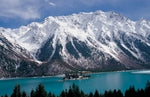 Papier peint panoramique montagnes enneigées et lacs scintillants - Vignette | Mr Papier Peint