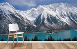 Papier peint panoramique montagnes enneigées et lacs scintillants - Vignette | Mr Papier Peint