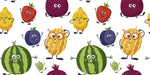 Papier peint mural d’Émojis de fruits pour un salon éclatant de fantaisie - Vignette | Mr Papier Peint