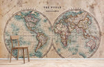 Papier peint mural hémisphères Invitation au voyage autour du monde - Vignette | Mr Papier Peint