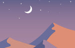 Papier peint mural désert Nuit étoilée au clair de lune - Vignette | Mr Papier Peint