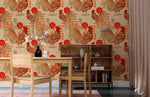 Papier peint mural Coqs de Bon Augure pour un intérieur enchanteur - Vignette | Mr Papier Peint