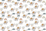 Papier peint mural éléphants et arcs-en-ciel pour chambre d’enfant - Vignette | Mr Papier Peint