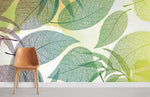 Peint mural feuilles sous le soleil éclat naturel et lumière douce - Vignette | Mr Papier Peint