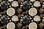 Papier peint mural Fleur Blanche élégance florale sur fond noir - Vignette | Mr Papier Peint