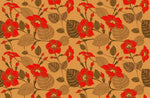 Papier peint mural Gloire du Matin Rouge éclat floral pour salon - Vignette | Mr Papier Peint