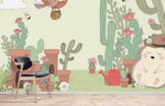Mural Hérisson Désert et Cactus Évasion Naturelle - Vignette | Mr Papier Peint