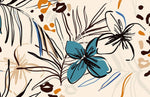 Papier Peint Mural Jardin Indigo Évasion Florale et Sérénité - Vignette | Mr Papier Peint