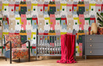 Papier peint mural féerique chats et ours dans un hiver enchanté - Vignette | Mr Papier Peint