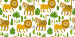 Papier peint mural lion et guépard pour chambre d’enfant safari - Vignette | Mr Papier Peint