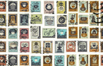 Papier peint mural Voyage en timbres aux mille histoires - Vignette | Mr Papier Peint