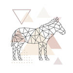 Mural zébré géométrique éclat moderne pour intérieur raffiné - Vignette | Mr Papier Peint