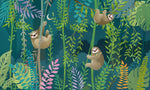 Papier peint mural Paresseux sur lianes dans une jungle luxuriante - Vignette | Mr Papier Peint