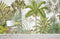 Revêtement mural beauté botanique avec toucan, jungle tropicale, papier peint panoramique