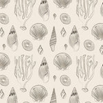 Tapisserie rétro coquillages Écho marin aux motifs conchyliens - Vignette | Mr Papier Peint