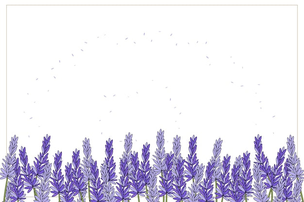 Papier peint panoramique lavande fleurie violet et blanc texturé