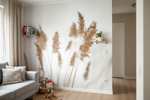 Branches de pampa sur fond blanc, ombrage - Vignette | Mr Papier Peint
