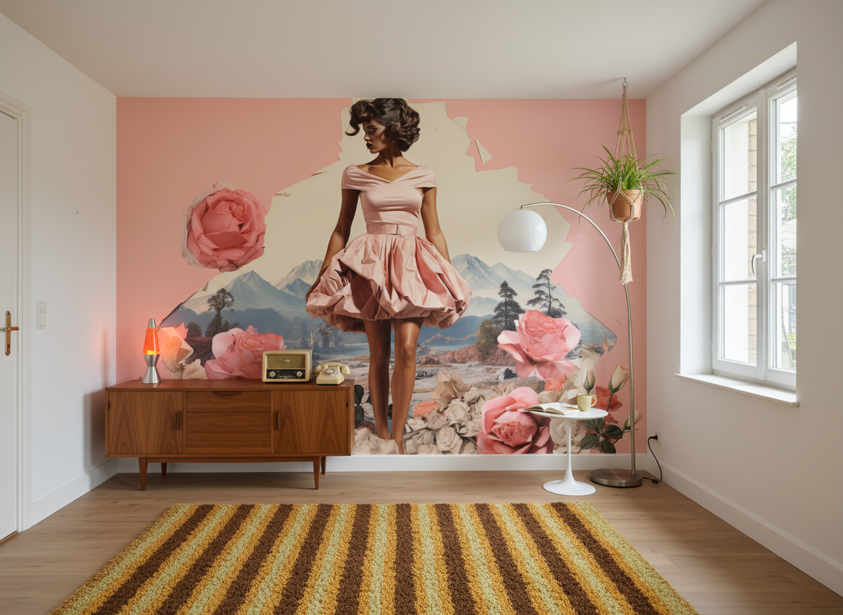 Buffet en bois vintage mid-century, plus qu’un décor mural à impact émotionnel