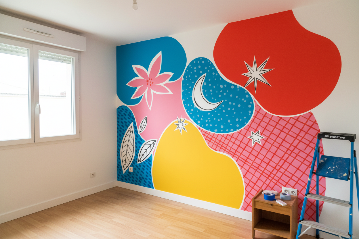 Papier peint panoramique Collages Végétaux avec motifs végétaux et rêve éclaté