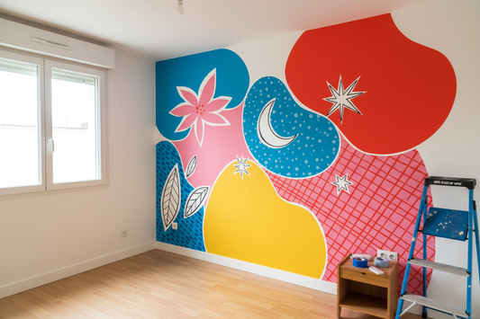 Papier peint panoramique Collages Végétaux avec motifs végétaux et rêve éclaté