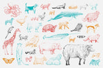 Collection Animaux: Le Papier Peint Esquisse Fantaisie! - Vignette | Mr Papier Peint